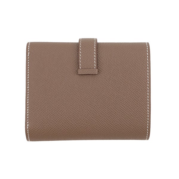エルメス 三つ折り財布 ベアンコンビネ エトゥープ/シルバー金具 エプソン G刻印 HERMES
