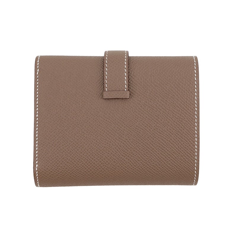 エルメス 三つ折り財布 ベアンコンビネ エトゥープ/シルバー金具 エプソン G刻印 HERMES