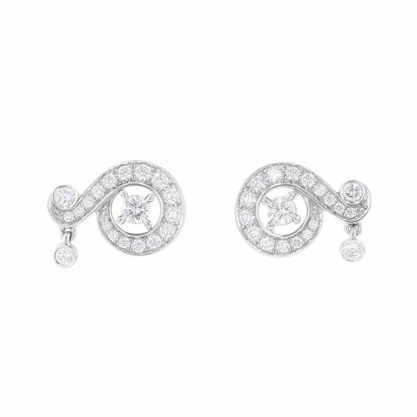 ヴァンクリーフ&アーペル ピアス ニドパラディ ダイヤモンド K18WGホワイトゴールド Van Cleef & Arpels