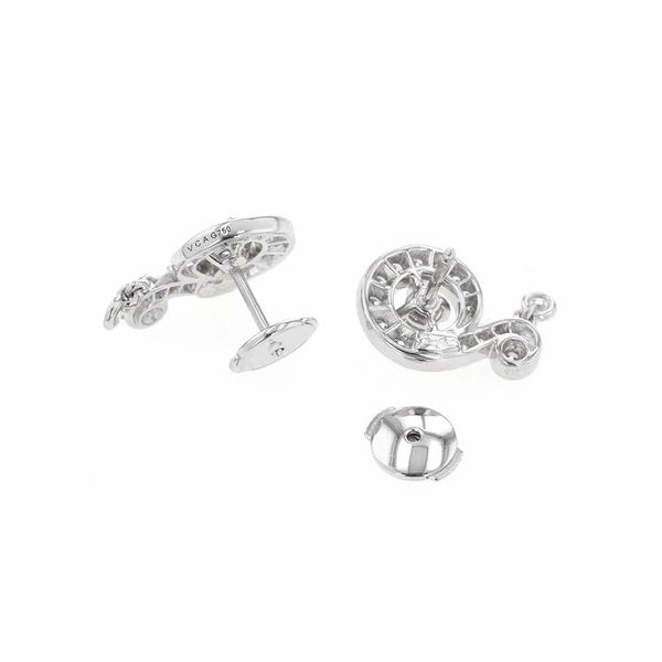 ヴァンクリーフ&アーペル ピアス ニドパラディ ダイヤモンド K18WGホワイトゴールド Van Cleef & Arpels