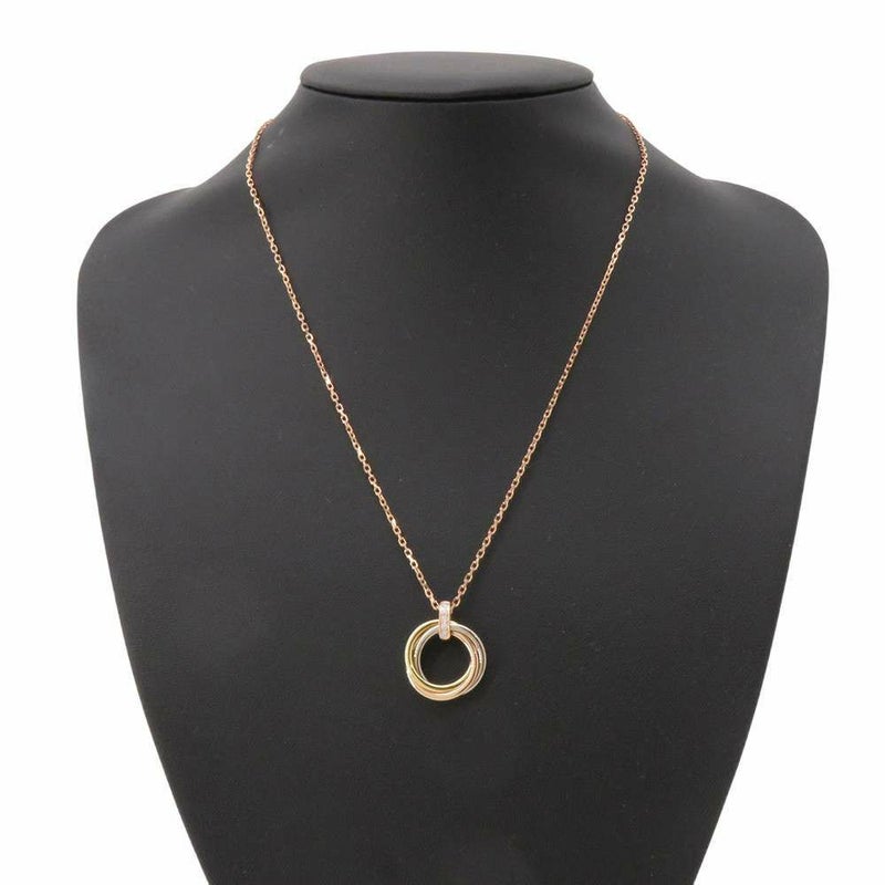 カルティエ ネックレス トリニティ ダイヤモンド5P 0.06ct K18PG/K18YG/K18WG B7058700 Cartier ペンダント