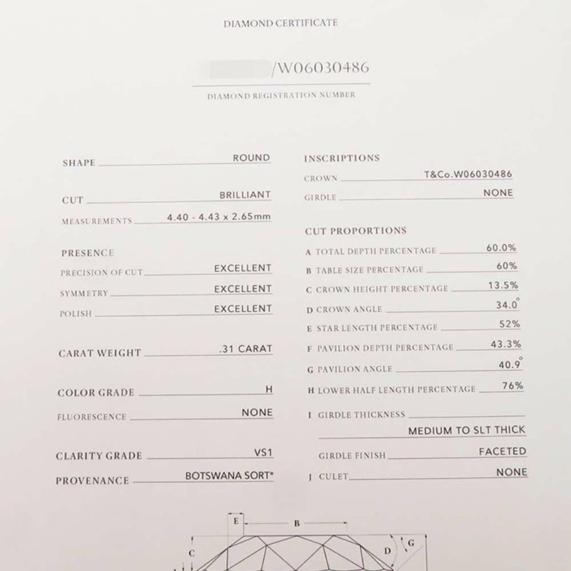 ティファニー ネックレス ソレスト ダイヤ ネックレス ダイヤ 0.31ct Pt950プラチナ Tiffany&Co. ペンダント ジュエリー 鑑定書付き