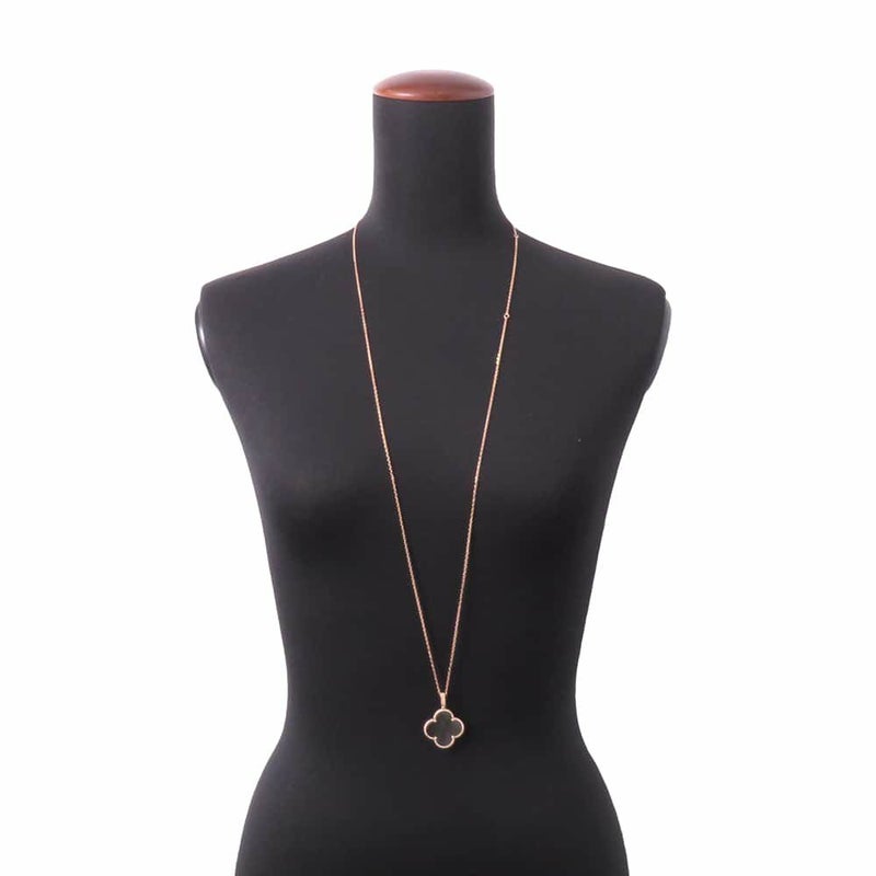 ヴァンクリーフ&アーペル ネックレス マジック アルハンブラ ロングネックレス 1モチーフ グレーマザーオブパール K18PG VCARP6I200