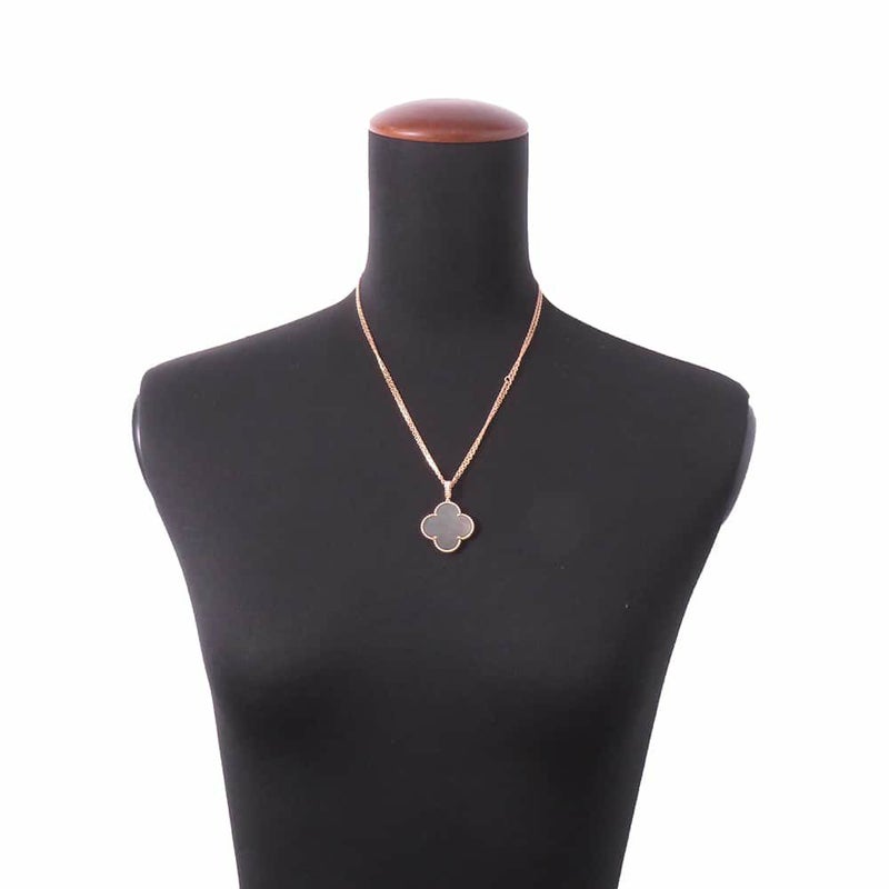 ヴァンクリーフ&アーペル ネックレス マジック アルハンブラ ロングネックレス 1モチーフ グレーマザーオブパール K18PG VCARP6I200