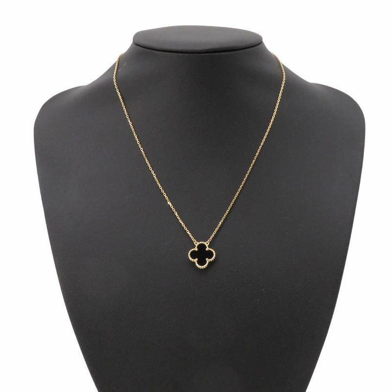 ヴァンクリーフ&アーペル ネックレス ヴィンテージ アルハンブラ ペンダント オニキス K18YGイエローゴールド VCARA45800