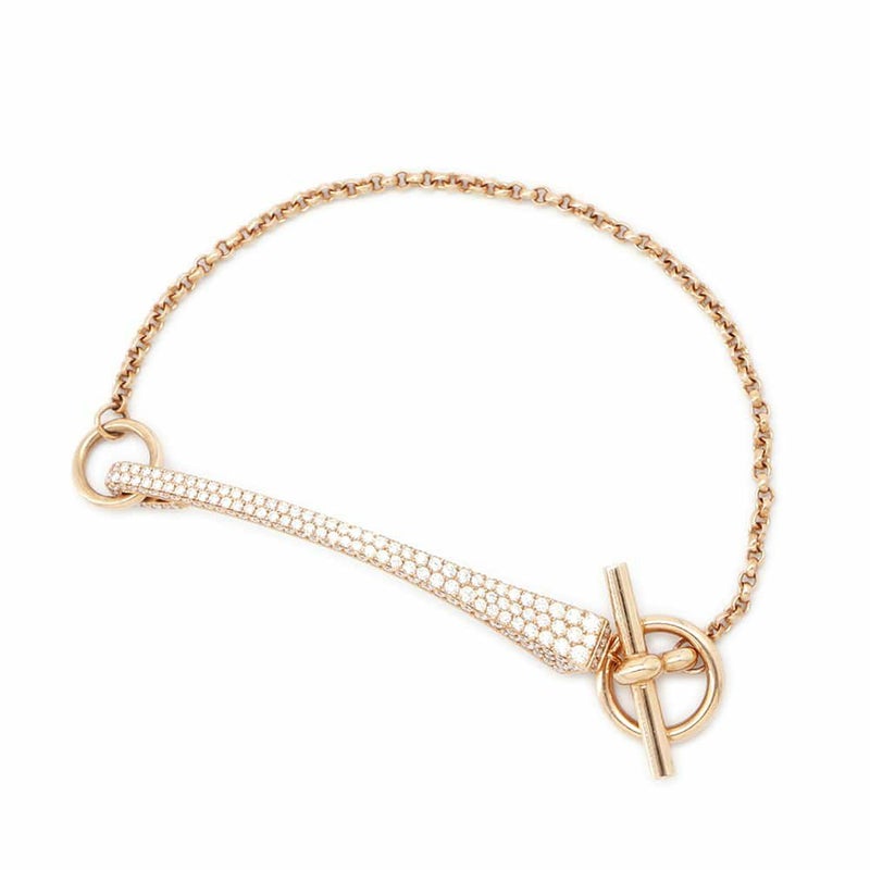 エルメス ブレスレット クルー・ド・フォルジュ ダイヤモンド 227P 1.23ct K18PGピンクゴールド サイズST HERMES