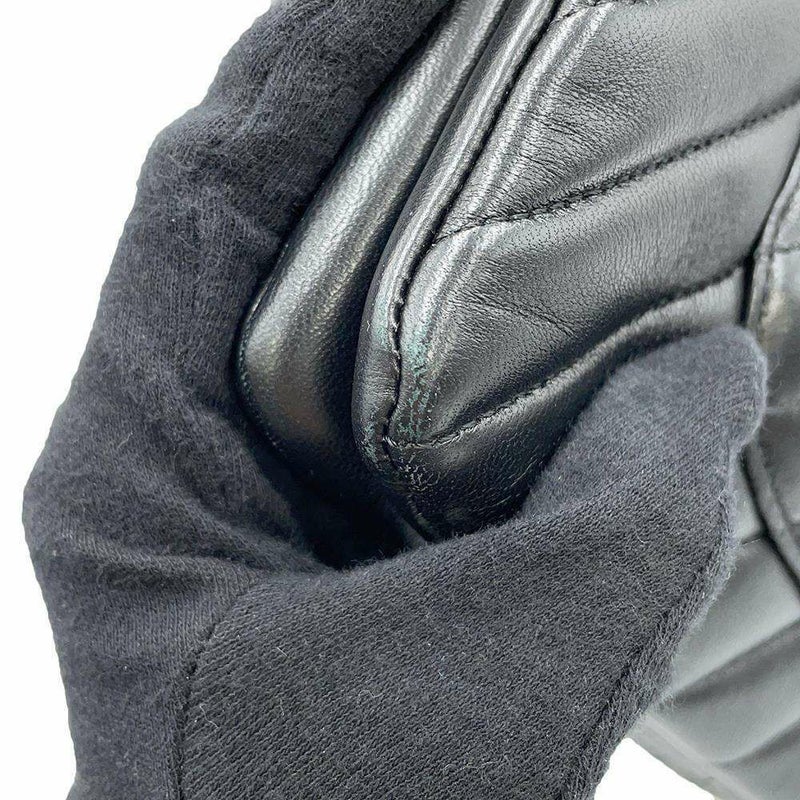 シャネル チェーンショルダーバッグ トレンディCC シェブロン ココマーク ラムスキン CHANEL Vステッチ 黒 ワンショルダー