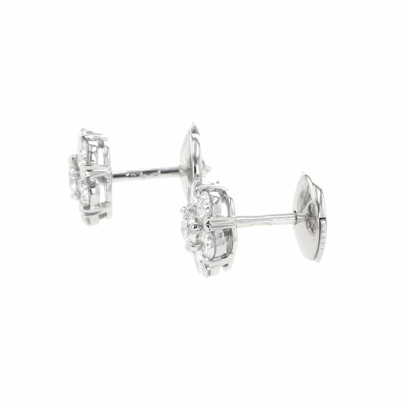 ヴァンクリーフ&アーペル ピアス フルーレット ピアス ダイヤモンド 14P K18WGホワイトゴールド Van Cleef & Arpels