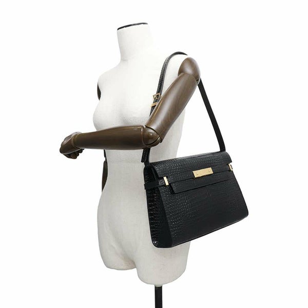 サンローランパリ ショルダーバッグ マンハッタン ミディアム 型押しレザー 579271 SAINT LAURENT PARIS 黒