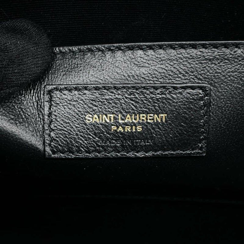 サンローランパリ ショルダーバッグ マンハッタン ミディアム 型押しレザー 579271 SAINT LAURENT PARIS 黒
