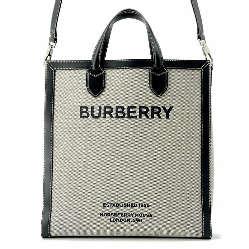 バーバリー トートバッグ ホースフェリープリント 8037936 BURBERRY 2wayショルダーバッグ 黒