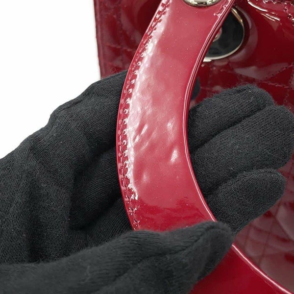 ディオール ハンドバッグ レディディオール カナージュ ミディアム パテント VRB44551 2way