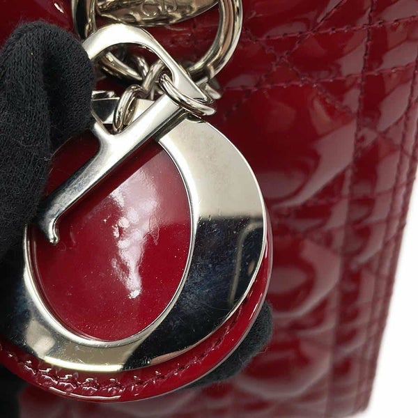 ディオール ハンドバッグ レディディオール カナージュ ミディアム パテント VRB44551 2way