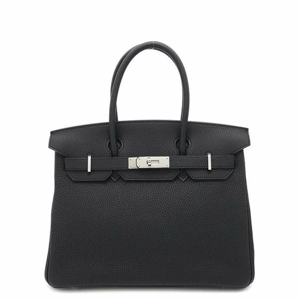 エルメス バーキン30 ブラック/シルバー金具 トゴ □N刻印 HERMES Birkin ハンドバッグ 黒