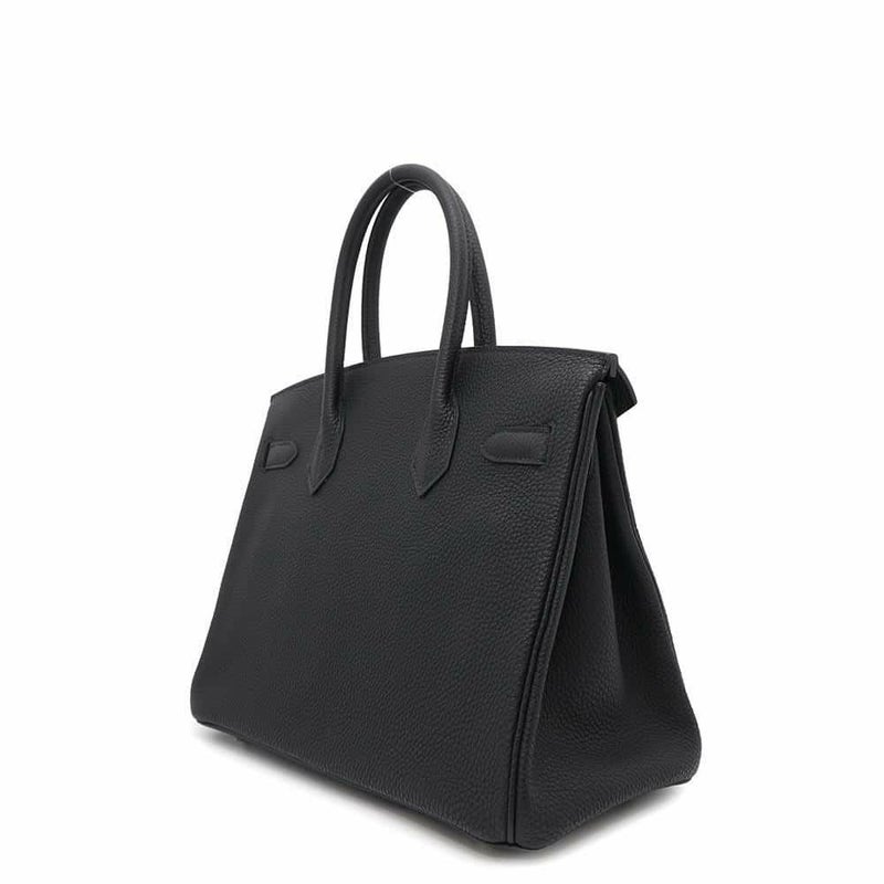 エルメス バーキン30 ブラック/シルバー金具 トゴ □N刻印 HERMES Birkin ハンドバッグ 黒
