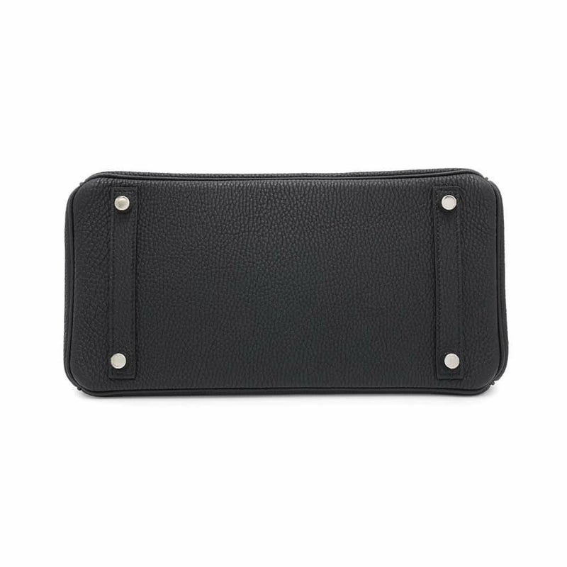 エルメス バーキン30 ブラック/シルバー金具 トゴ □N刻印 HERMES Birkin ハンドバッグ 黒