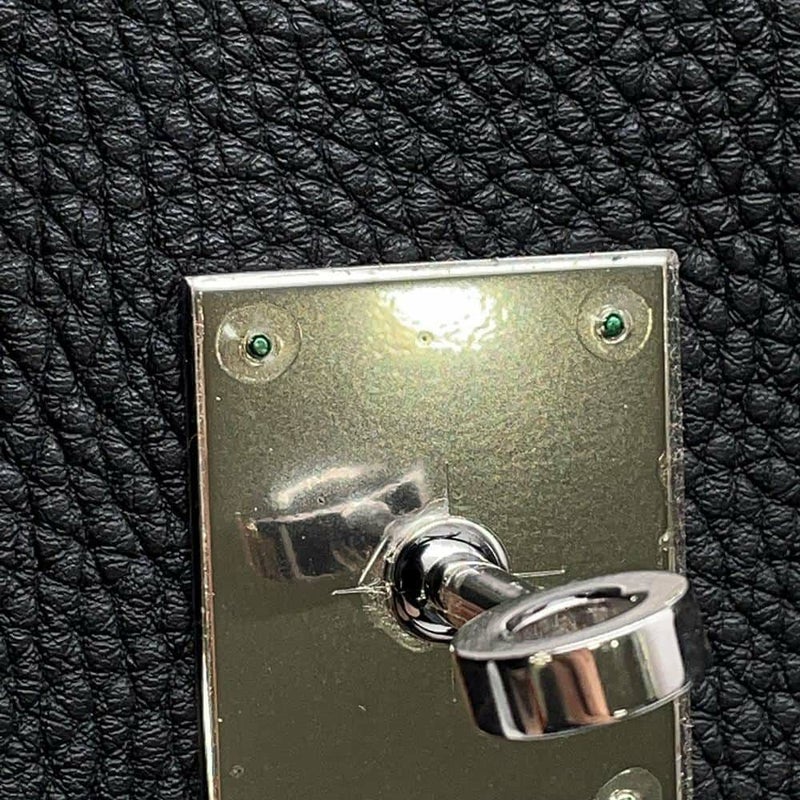 エルメス バーキン30 ブラック/シルバー金具 トゴ □N刻印 HERMES Birkin ハンドバッグ 黒