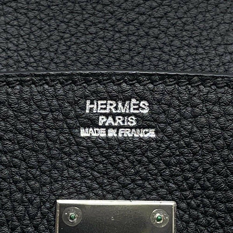 エルメス バーキン30 ブラック/シルバー金具 トゴ □N刻印 HERMES Birkin ハンドバッグ 黒