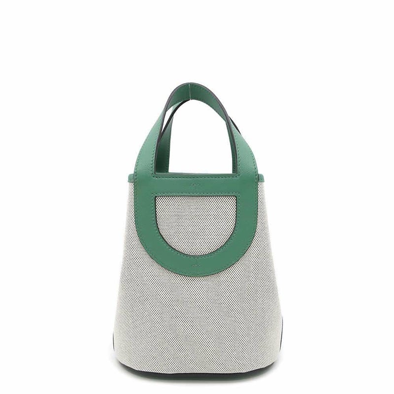 エルメス トートバッグ インザループ 18 ヴェールヴェルティゴ/ホワイト/ブラック/シルバー金具 トワルアッシュ/スイフト W刻印