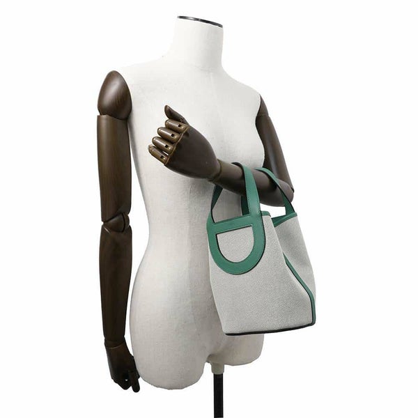 エルメス トートバッグ インザループ 18 ヴェールヴェルティゴ/ホワイト/ブラック/シルバー金具 トワルアッシュ/スイフト W刻印