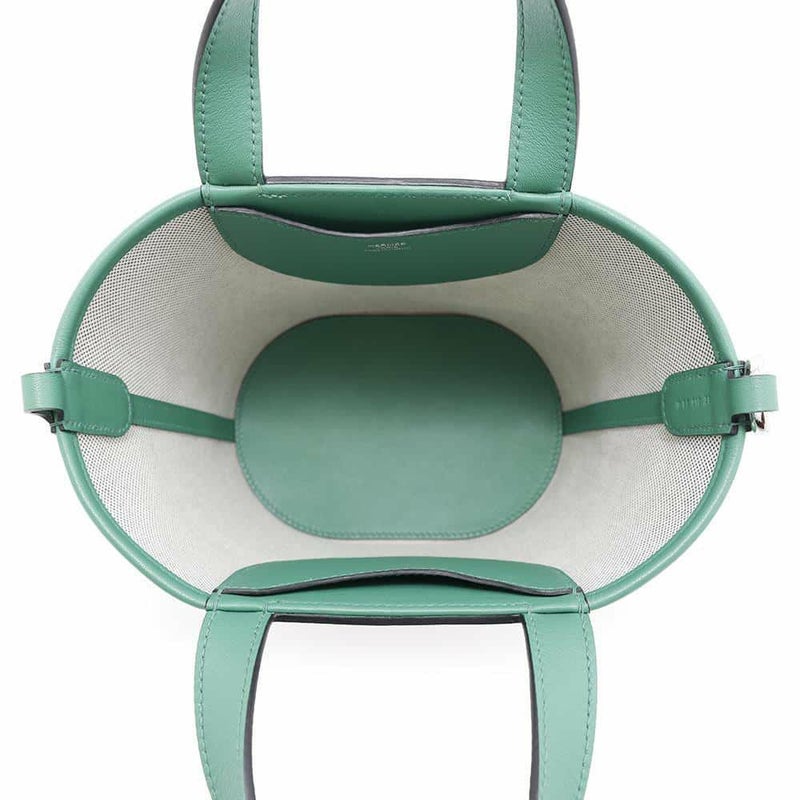 エルメス トートバッグ インザループ 18 ヴェールヴェルティゴ/ホワイト/ブラック/シルバー金具 トワルアッシュ/スイフト W刻印