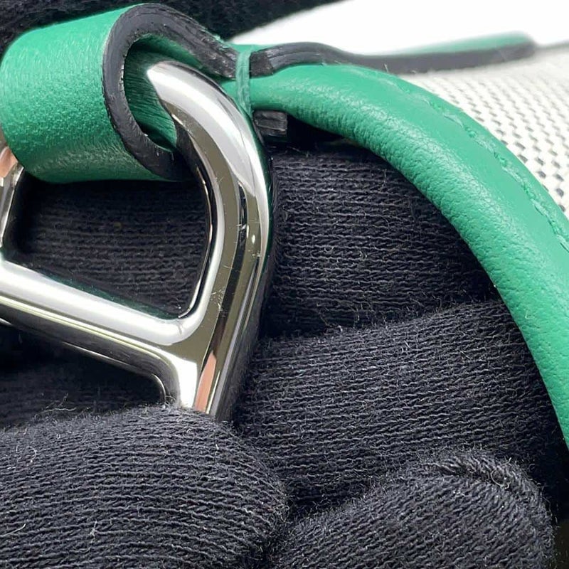 エルメス トートバッグ インザループ 18 ヴェールヴェルティゴ/ホワイト/ブラック/シルバー金具 トワルアッシュ/スイフト W刻印