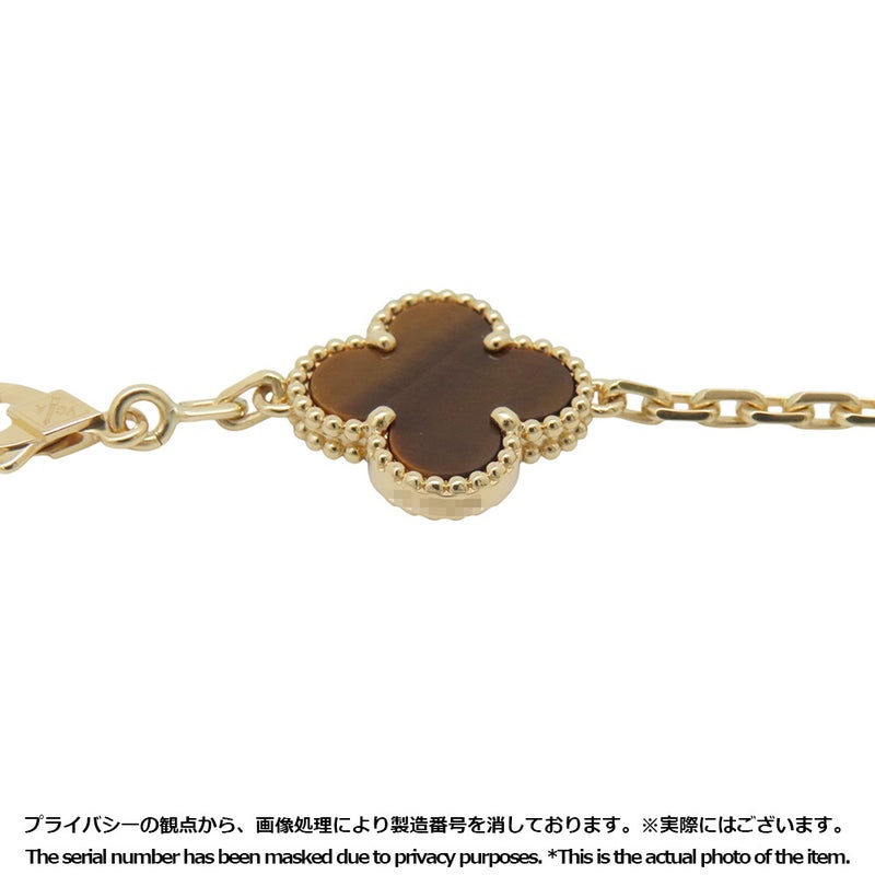 ヴァンクリーフ＆アーペル ブレスレット ヴィンテージ アルハンブラ ブレスレット 5モチーフ タイガーズアイ K18YG VCARD35600