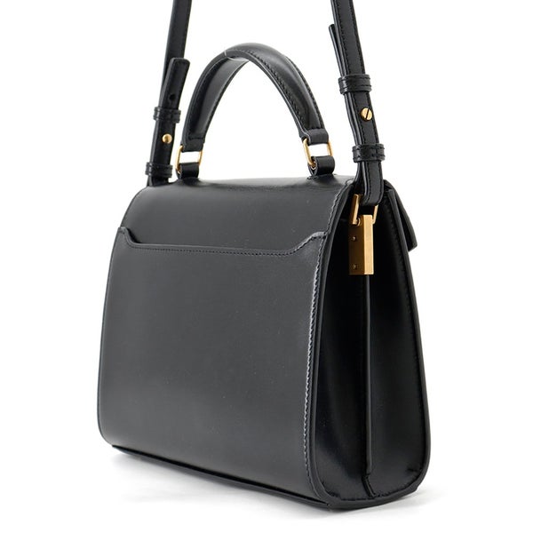 サンローランパリ ハンドバッグ カサンドラ ミニ トップハンドル レザー 623930 SAINT LAURENT PARIS ２wayショルダー 黒