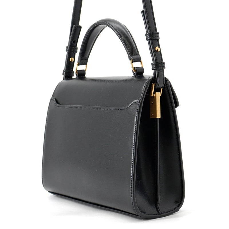 サンローランパリ ハンドバッグ カサンドラ ミニ トップハンドル レザー 623930 SAINT LAURENT PARIS ２wayショルダー 黒