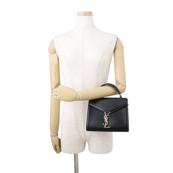 サンローランパリ ハンドバッグ カサンドラ ミニ トップハンドル レザー 623930 SAINT LAURENT PARIS ２wayショルダー 黒