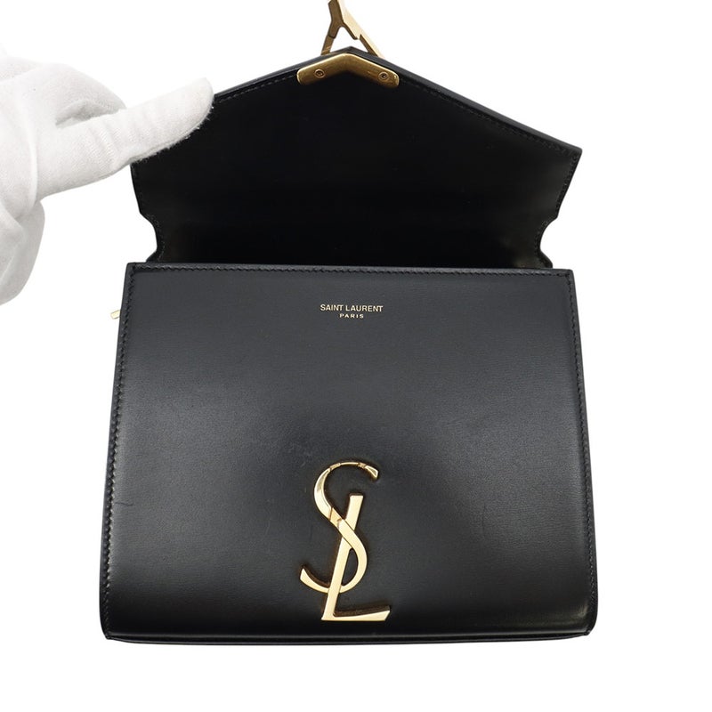 サンローランパリ ハンドバッグ カサンドラ ミニ トップハンドル レザー 623930 SAINT LAURENT PARIS ２wayショルダー 黒