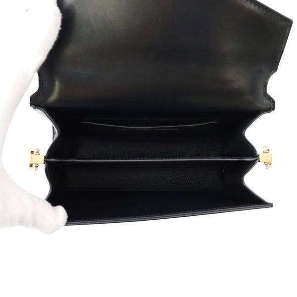 サンローランパリ ハンドバッグ カサンドラ ミニ トップハンドル レザー 623930 SAINT LAURENT PARIS ２wayショルダー 黒