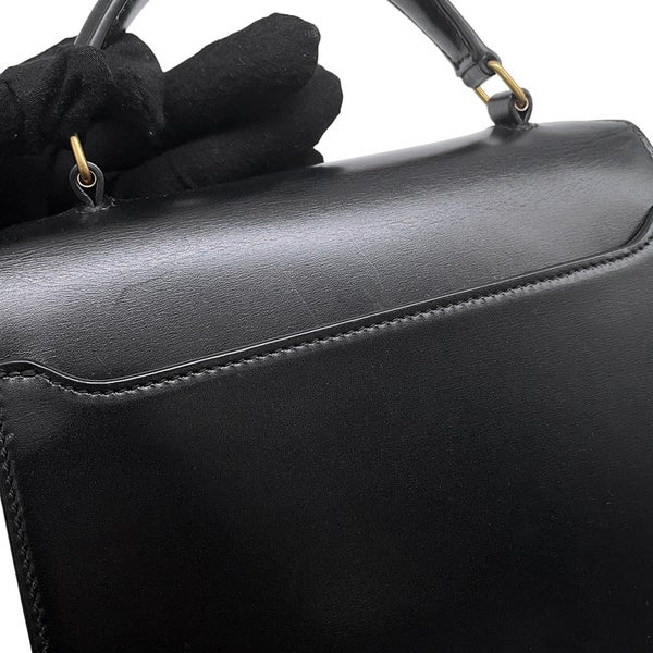 サンローランパリ ハンドバッグ カサンドラ ミニ トップハンドル レザー 623930 SAINT LAURENT PARIS ２wayショルダー 黒