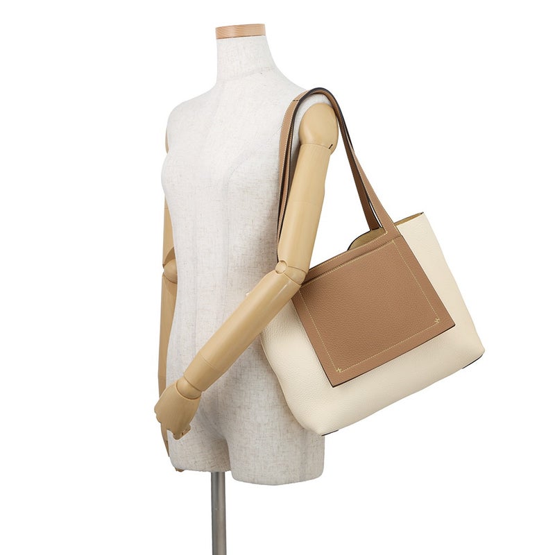 エルメス トートバッグ カバセリエ31 ヴェルソ ナタ/チャイ トリヨンクレマンス Z刻印 HERMES バッグ