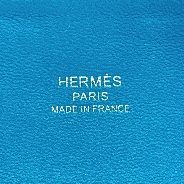 エルメス ボリード1923 ミニ ブルーザンジバル/シルバー金具 エバーカラー W刻印 HERMES ２wayショルダー