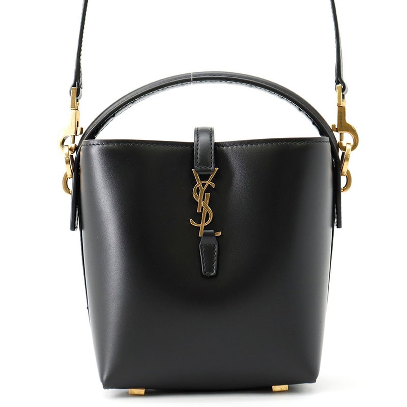 サンローランパリ ハンドバッグ LE 37 ミニ バケットバッグ カーフレザー 765870 SAINT LAURENT PARIS 黒 2way