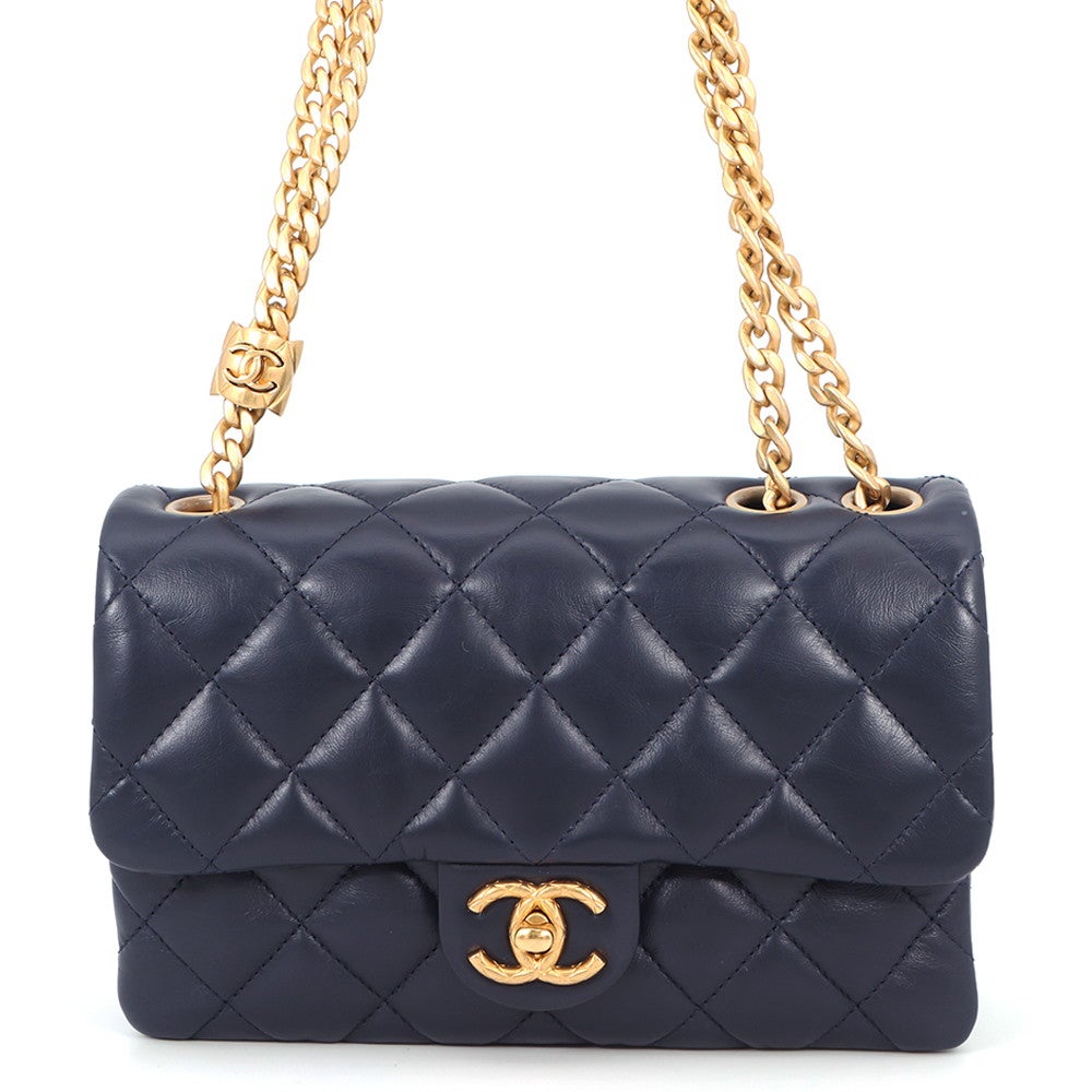 超絶希少美品⭐︎CHANEL シャネル マトラッセ チェーンショルダーラムスキン シャネル チェーンショルダーバッグ マトラッセ20 ココマーク AS3393