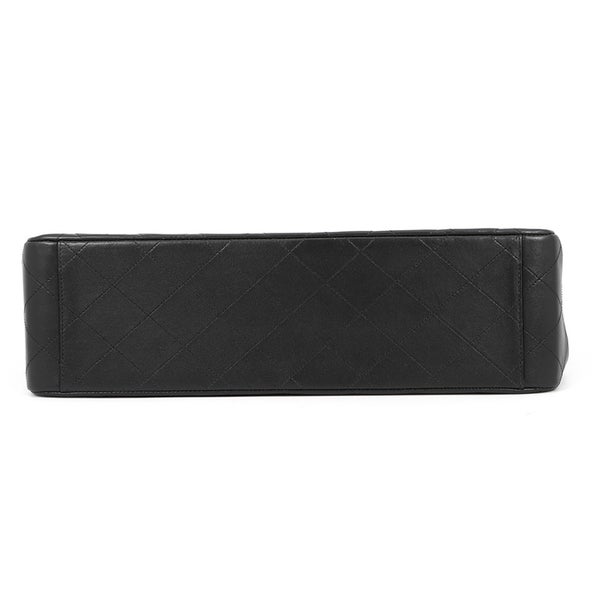 シャネル チェーンショルダーバッグ デカマトラッセ ココマーク シングルフラップ ラムスキン A01094 CHANEL 黒