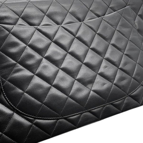 シャネル チェーンショルダーバッグ デカマトラッセ ココマーク シングルフラップ ラムスキン A01094 CHANEL 黒