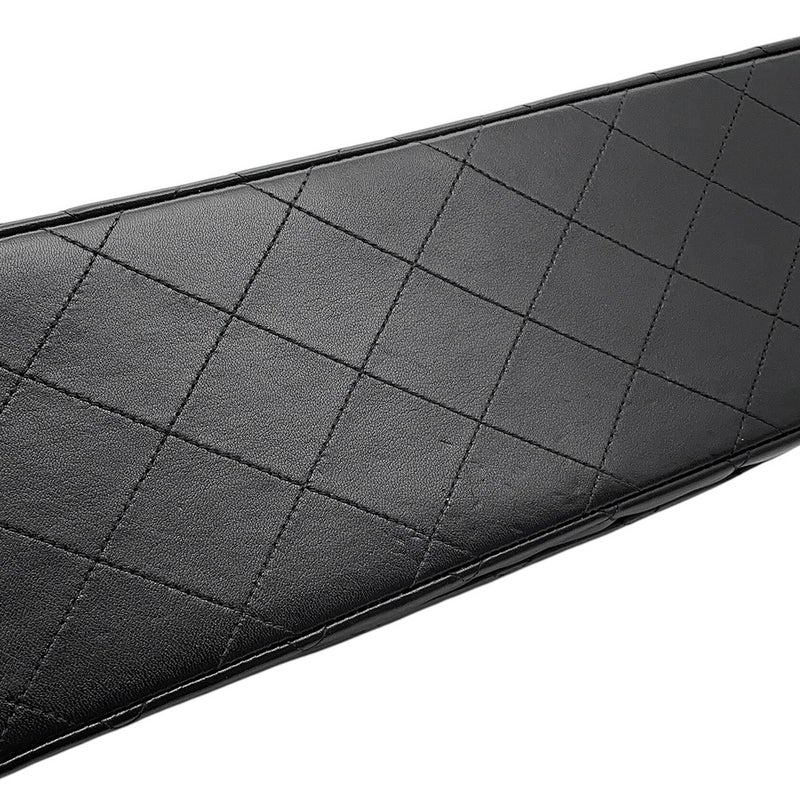 シャネル チェーンショルダーバッグ デカマトラッセ ココマーク シングルフラップ ラムスキン A01094 CHANEL 黒