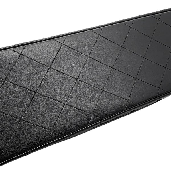 シャネル チェーンショルダーバッグ デカマトラッセ ココマーク シングルフラップ ラムスキン A01094 CHANEL 黒