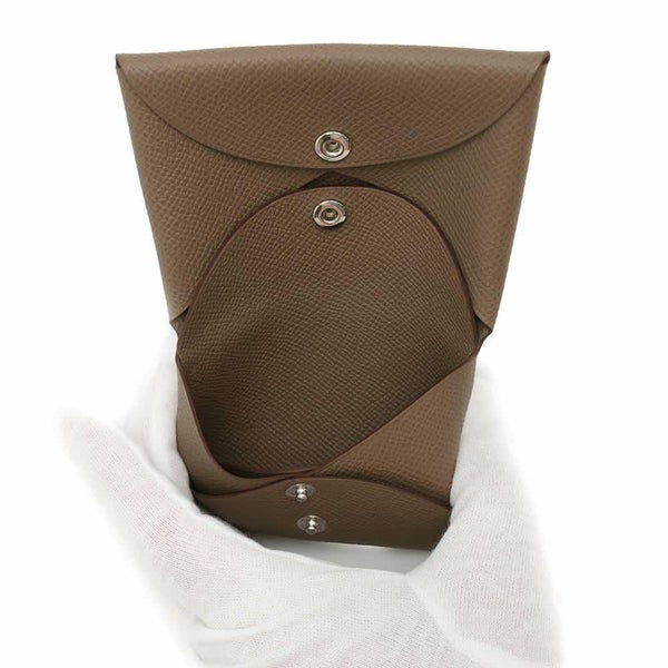 エルメス コインケース カルヴィ デュオ エトゥープ/シルバー金具 エプソン W刻印 財布