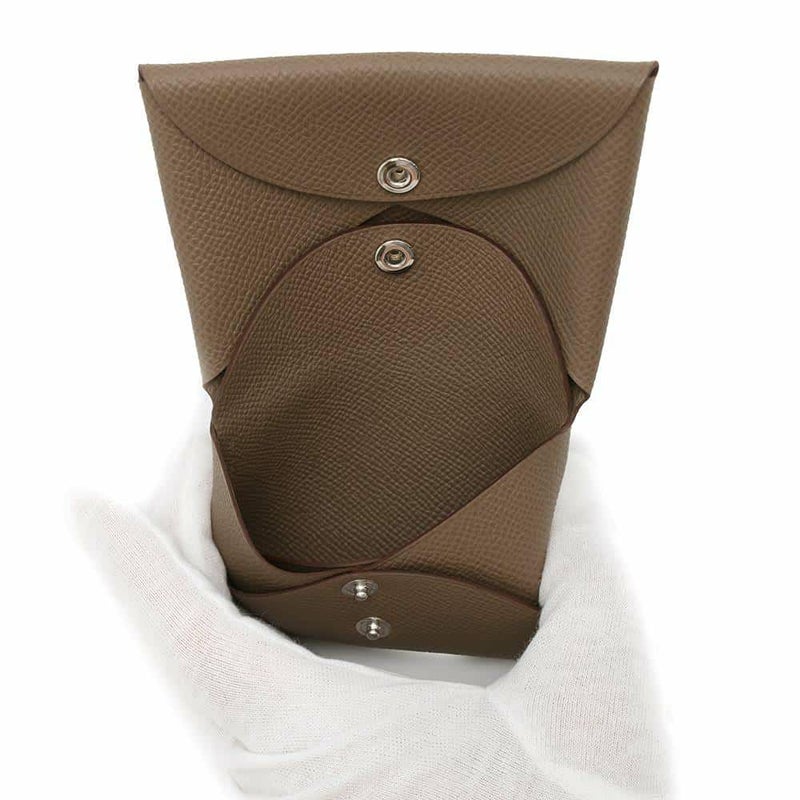 エルメス コインケース カルヴィ デュオ エトゥープ/シルバー金具 エプソン W刻印 財布