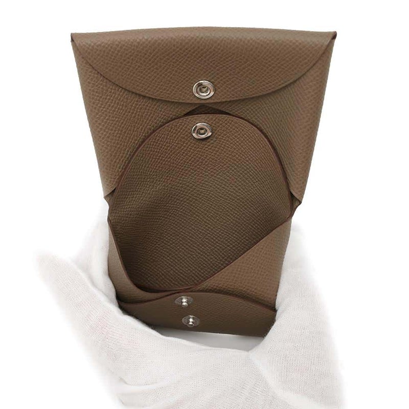 エルメス コインケース カルヴィ デュオ エトゥープ/シルバー金具 エプソン W刻印 財布