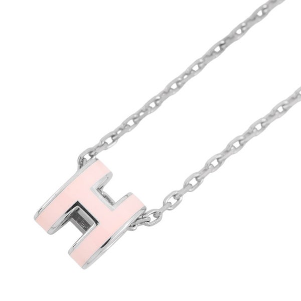 エルメス ネックレス ミニ・ポップアッシュ ローズドラジェ/シルバー金具 HERMES アクセサリー