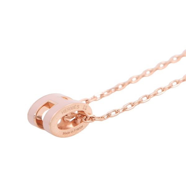 エルメス ネックレス ポップアッシュ ローズドラジェ/ピンクゴールド金具 HERMES アクセサリー
