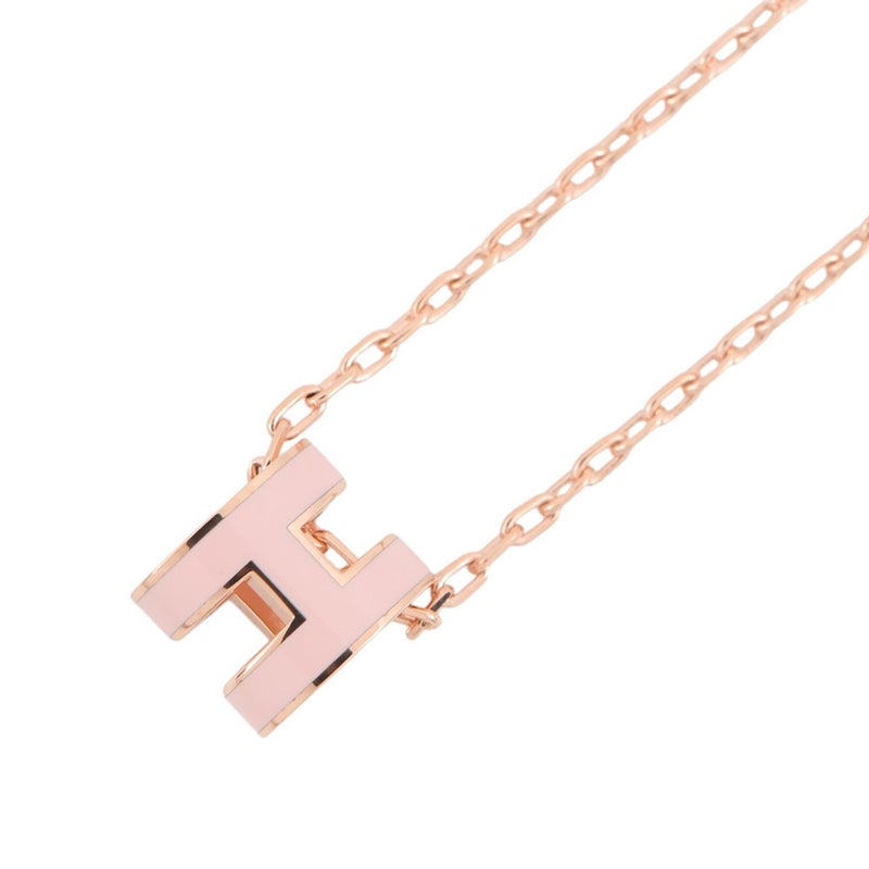 エルメス ネックレス ポップアッシュ ローズドラジェ/ピンクゴールド金具 HERMES アクセサリー