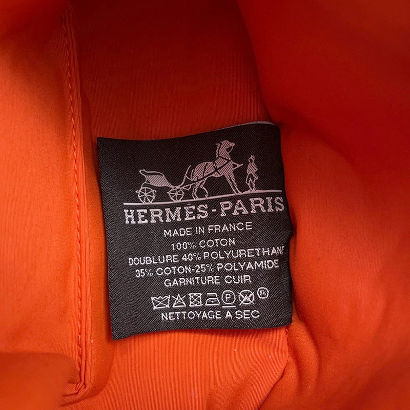 エルメス ポーチ ボリードポーチ ミニミニ ブラック/シルバー金具 コットン HERMES 小物入れ 黒