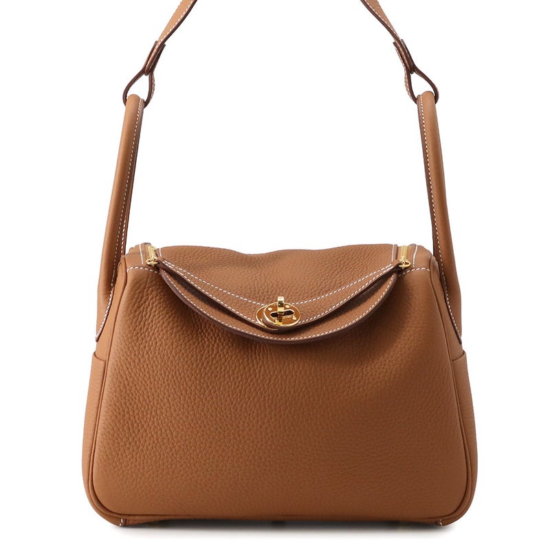 エルメス ハンドバッグ リンディ26  ゴールド/ゴールド金具 トリヨンクレマンス K刻印 HERMES 2way ショルダーバッグ