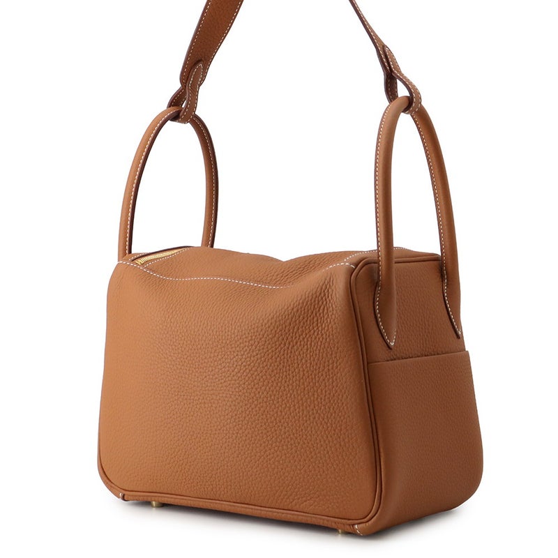 エルメス ハンドバッグ リンディ26  ゴールド/ゴールド金具 トリヨンクレマンス K刻印 HERMES 2way ショルダーバッグ